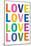 Love (Colorful, White)-null-Mounted Art Print