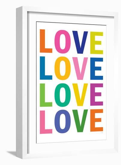 Love (Colorful, White)-null-Framed Premium Giclee Print