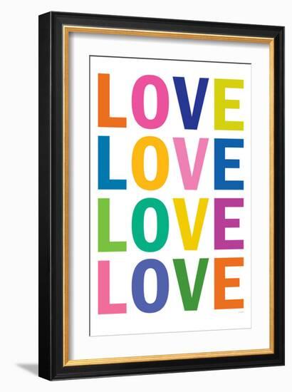 Love (Colorful, White)-null-Framed Premium Giclee Print