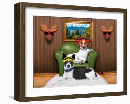 Love Couple Sofa Dogs-Javier Brosch-Framed Photographic Print