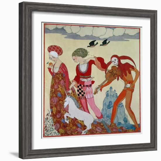 Love, Desire and Death-Georges Barbier-Framed Giclee Print