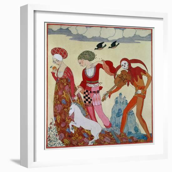Love, Desire and Death-Georges Barbier-Framed Giclee Print