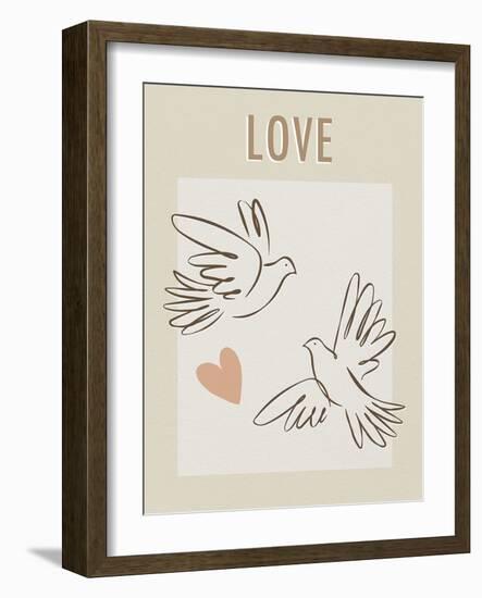 Love Doves-Clara Wells-Framed Giclee Print