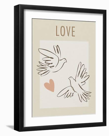 Love Doves-Clara Wells-Framed Giclee Print