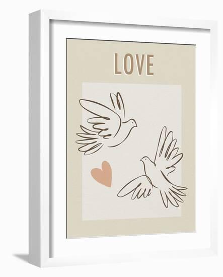 Love Doves-Clara Wells-Framed Giclee Print