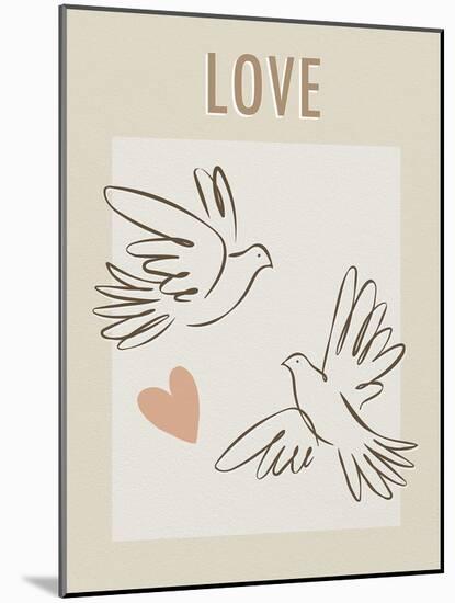 Love Doves-Clara Wells-Mounted Giclee Print