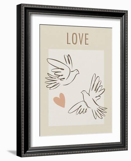 Love Doves-Clara Wells-Framed Giclee Print