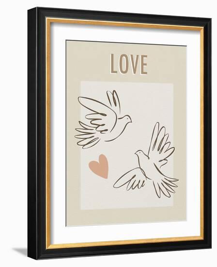 Love Doves-Clara Wells-Framed Giclee Print