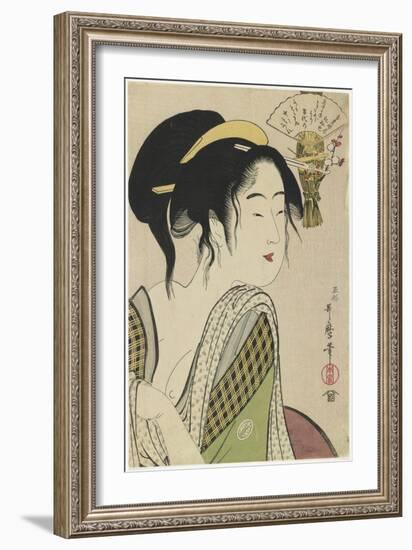 Love for a Farmer's Wife, 1795-1796-Kitagawa Utamaro-Framed Giclee Print