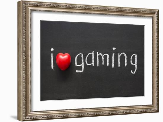 Love Gaming-Yury Zap-Framed Art Print