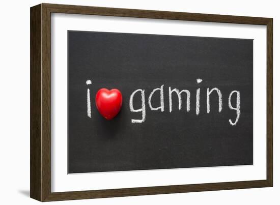 Love Gaming-Yury Zap-Framed Art Print