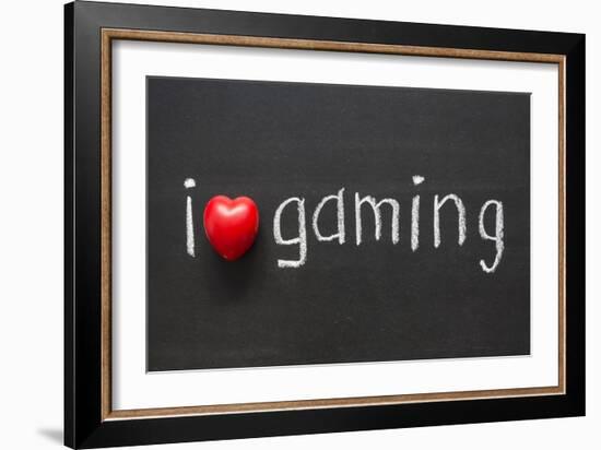 Love Gaming-Yury Zap-Framed Art Print