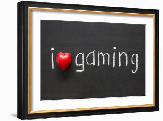 Love Gaming-Yury Zap-Framed Art Print