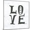 Love Gray Hearts-Kellie Day-Mounted Art Print