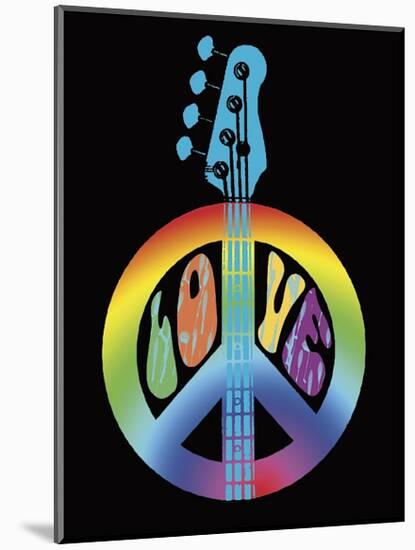 Love Guitar-Erin Clark-Mounted Giclee Print