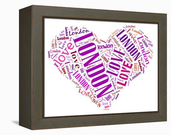 Love Heart Of London-alanuster-Framed Stretched Canvas