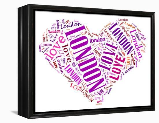 Love Heart Of London-alanuster-Framed Stretched Canvas