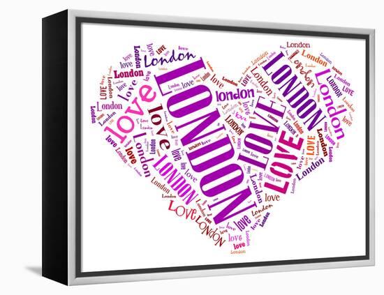 Love Heart Of London-alanuster-Framed Stretched Canvas