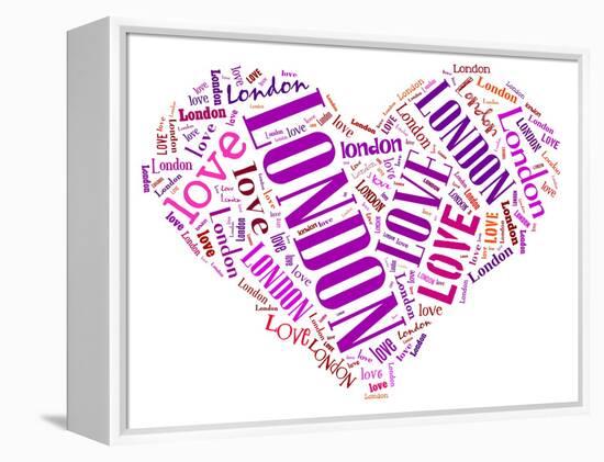 Love Heart Of London-alanuster-Framed Stretched Canvas