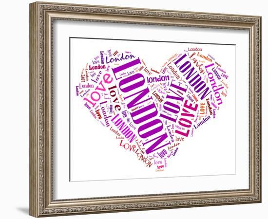 Love Heart Of London-alanuster-Framed Art Print