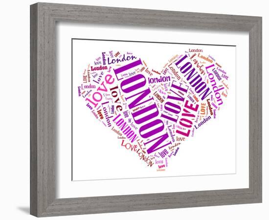 Love Heart Of London-alanuster-Framed Art Print