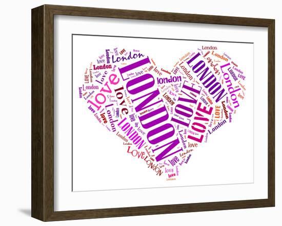 Love Heart Of London-alanuster-Framed Art Print