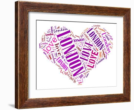 Love Heart Of London-alanuster-Framed Art Print