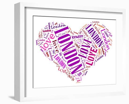 Love Heart Of London-alanuster-Framed Art Print