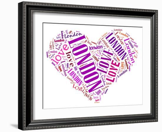 Love Heart Of London-alanuster-Framed Art Print