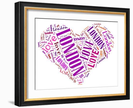 Love Heart Of London-alanuster-Framed Art Print