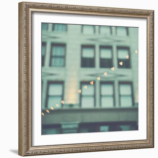 Love Hearts in the Street-Myan Soffia-Framed Photographic Print