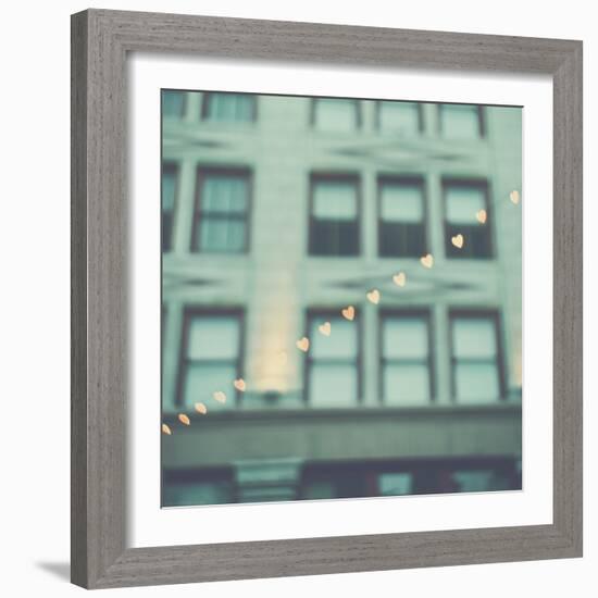 Love Hearts in the Street-Myan Soffia-Framed Photographic Print