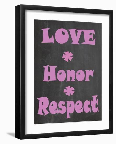 Love Honor Respect-Jean Olivia-Framed Art Print
