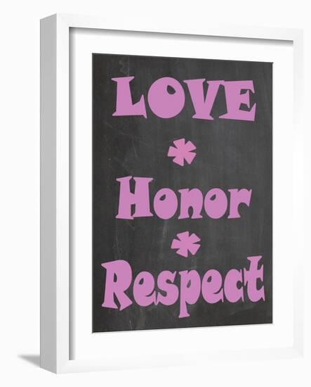 Love Honor Respect-Jean Olivia-Framed Art Print