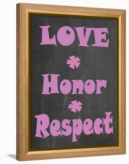 Love Honor Respect-Jean Olivia-Framed Stretched Canvas