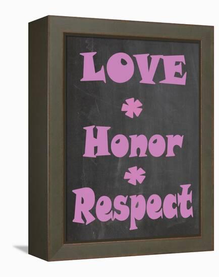 Love Honor Respect-Jean Olivia-Framed Stretched Canvas