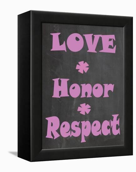 Love Honor Respect-Jean Olivia-Framed Stretched Canvas