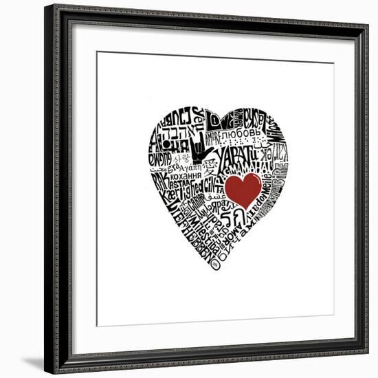 Love in 44 Languages-L^A^ Pop Art-Framed Giclee Print