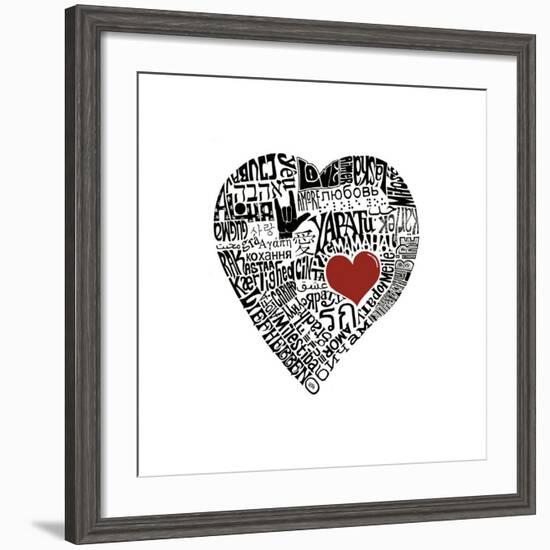 Love in 44 Languages-L^A^ Pop Art-Framed Giclee Print