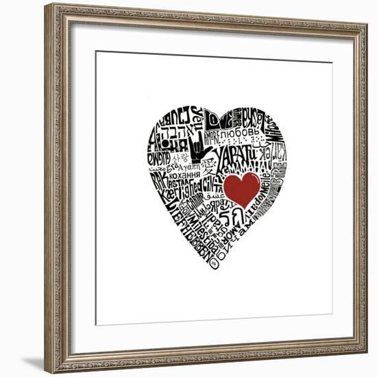 Love in 44 Languages-L^A^ Pop Art-Framed Giclee Print