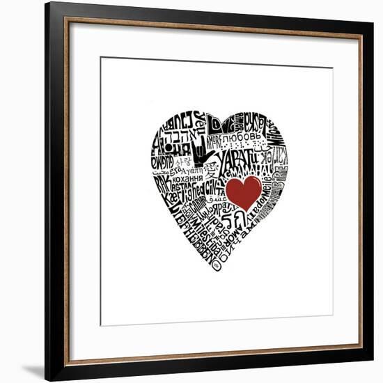 Love in 44 Languages-L^A^ Pop Art-Framed Giclee Print