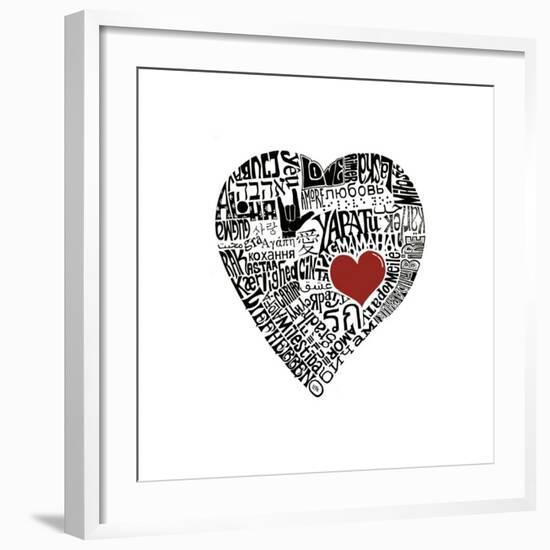 Love in 44 Languages-L^A^ Pop Art-Framed Giclee Print