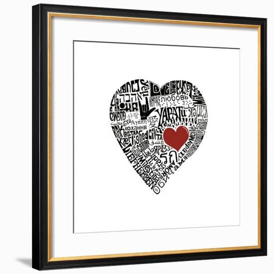 Love in 44 Languages-L^A^ Pop Art-Framed Giclee Print