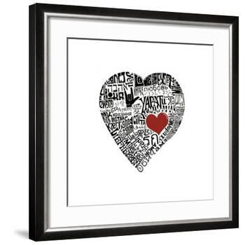 Love in 44 Languages-L^A^ Pop Art-Framed Giclee Print