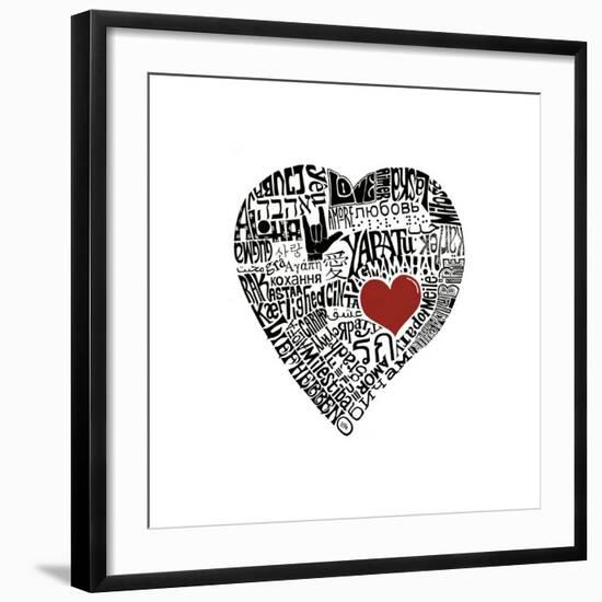 Love in 44 Languages-L^A^ Pop Art-Framed Giclee Print