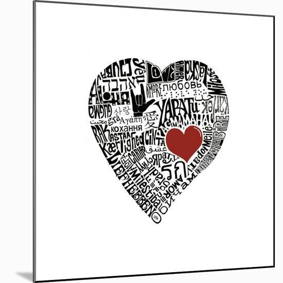 Love in 44 Languages-L^A^ Pop Art-Mounted Giclee Print