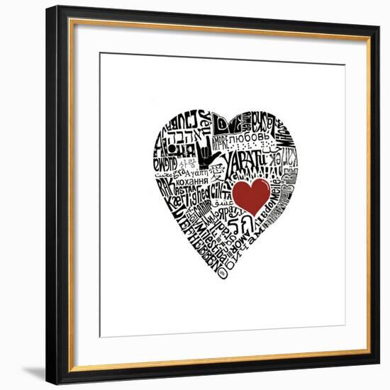 Love in 44 Languages-L^A^ Pop Art-Framed Giclee Print