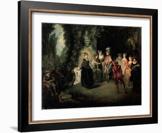 Love in French Theatre-Jean-Antoine Watteau-Framed Giclee Print