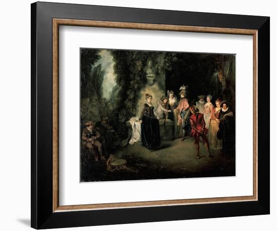 Love in French Theatre-Jean-Antoine Watteau-Framed Giclee Print