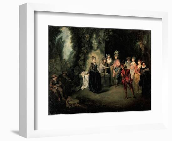 Love in French Theatre-Jean-Antoine Watteau-Framed Giclee Print